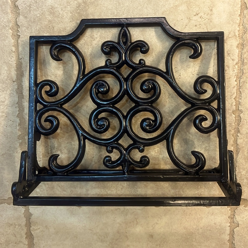 Beautiful Cast Iron Cook Book Holder